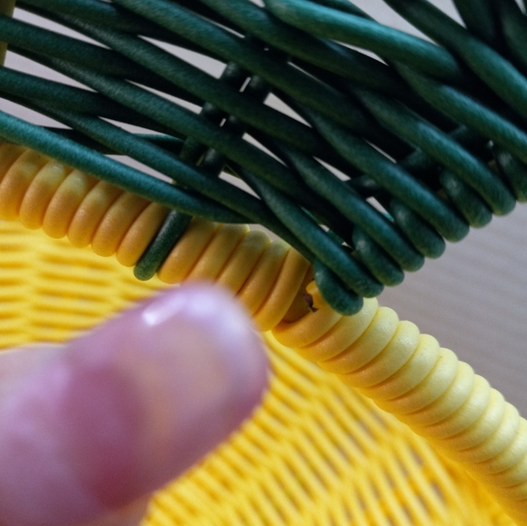 Ciroa Tier Summer Pineapple Resin Wicker Rattan Woven Fruit Vegetable Basket - Picture 14 of 16